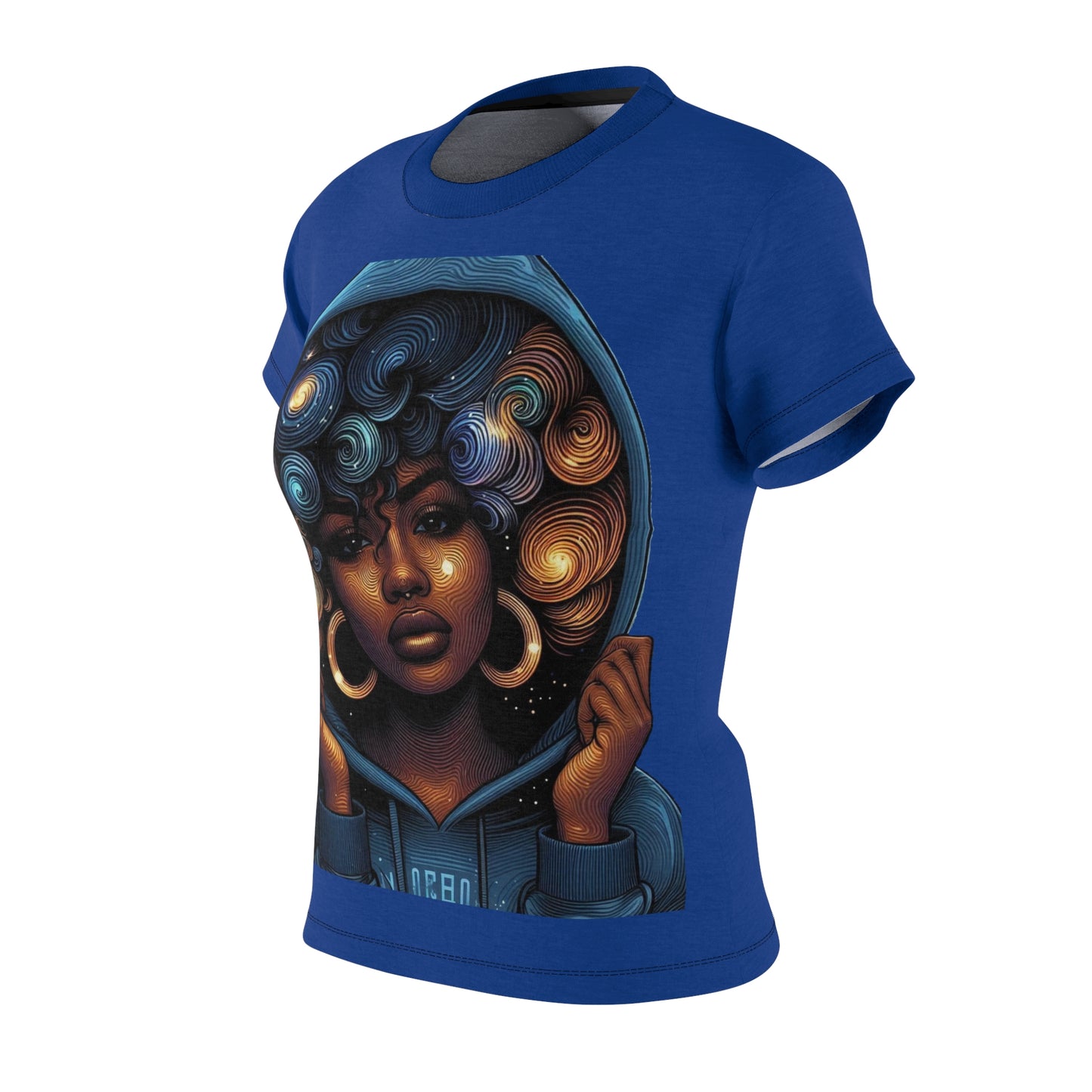 Women's Cut & Sew Tee (AOP) Pretty Girl -Blue