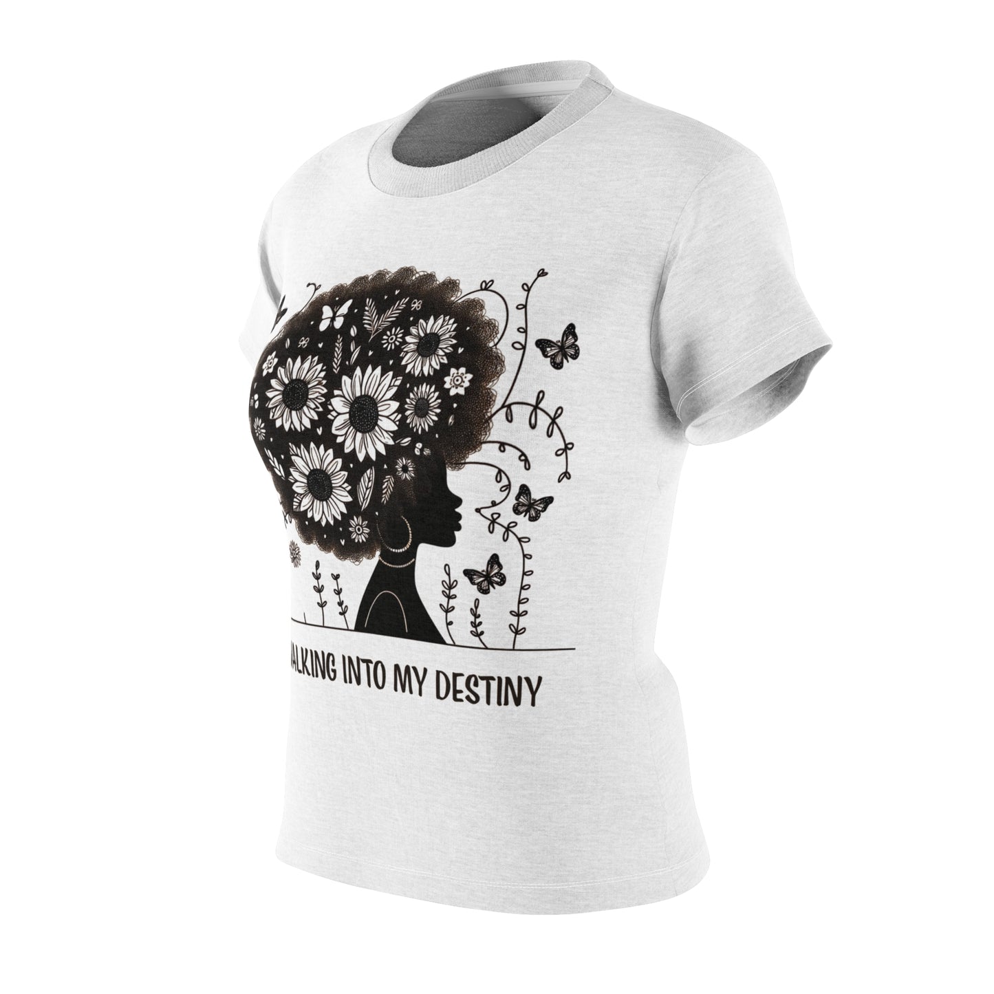 Women's Cut & Sew Tee (AOP) Destiny -White - MLN Goods