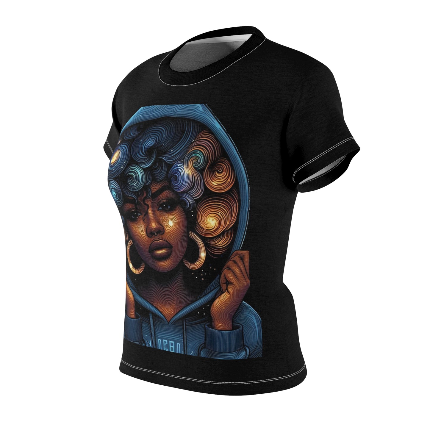Women's Cut & Sew Tee (AOP) Pretty Girl -Black - MLN Goods