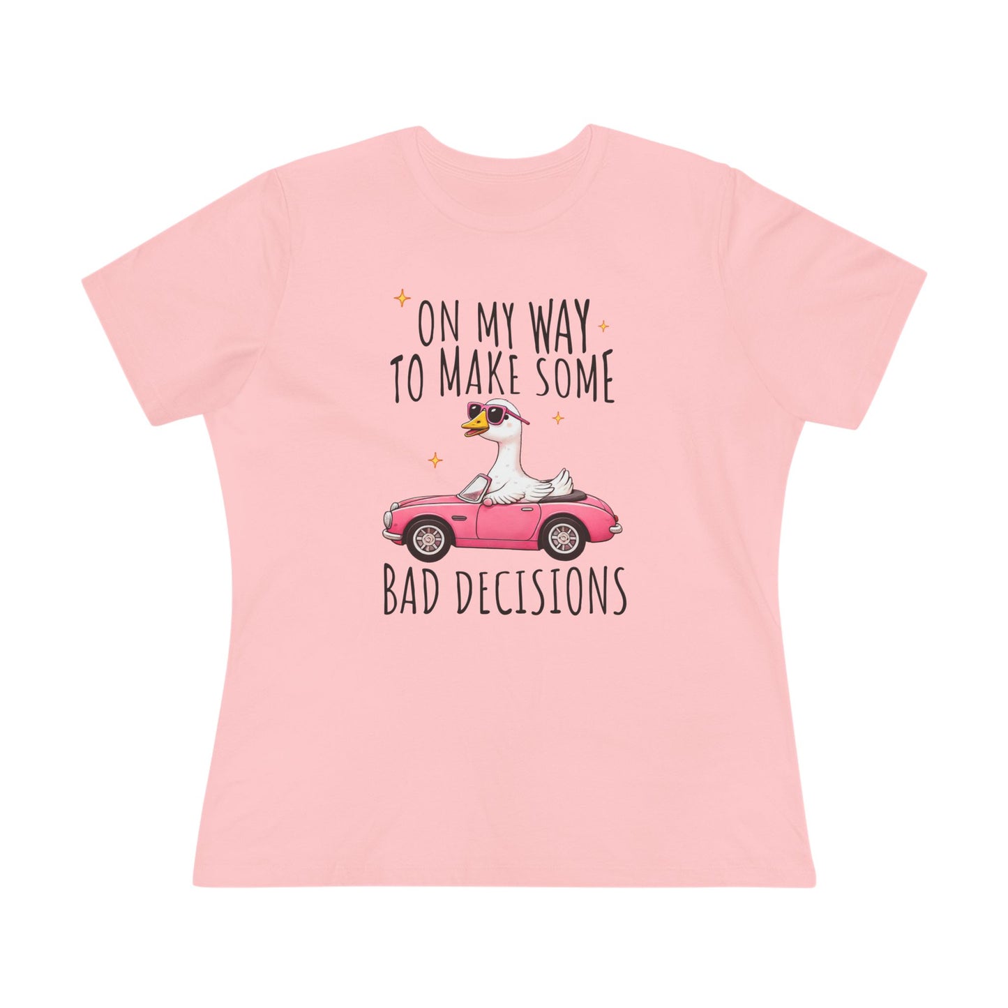 Whimsical Women's Tee: 'On My Way to Make Some Bad Decisions', Cute Graphic Shirt, Fun Gift, Casual Wear, Party Top, Summer Style