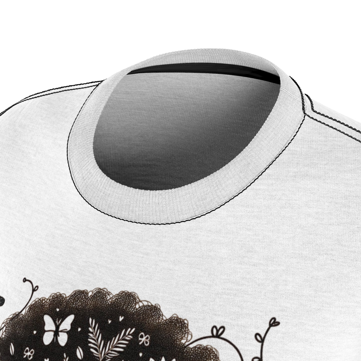 Women's Cut & Sew Tee (AOP) Destiny -White - MLN Goods