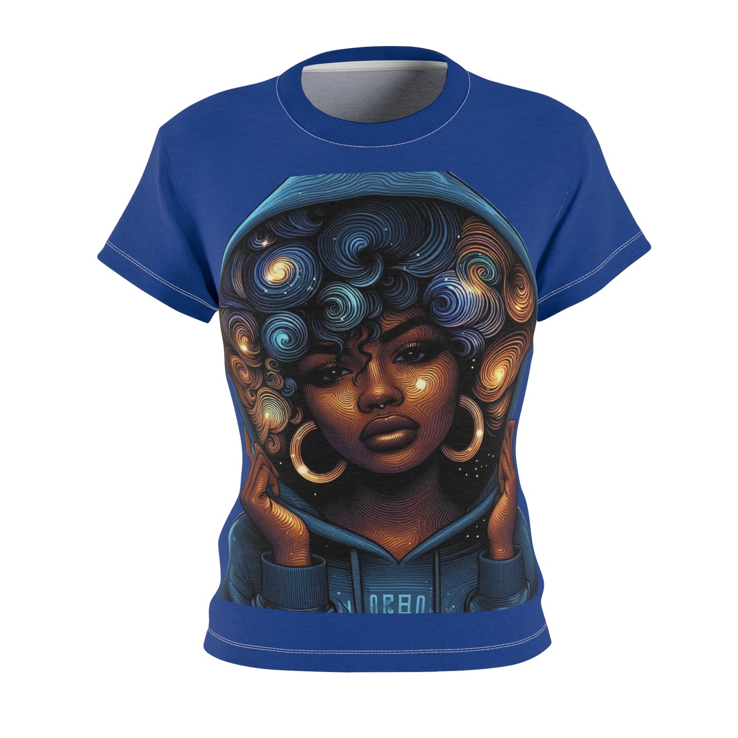 Women's Cut & Sew Tee (AOP) Pretty Girl -Blue