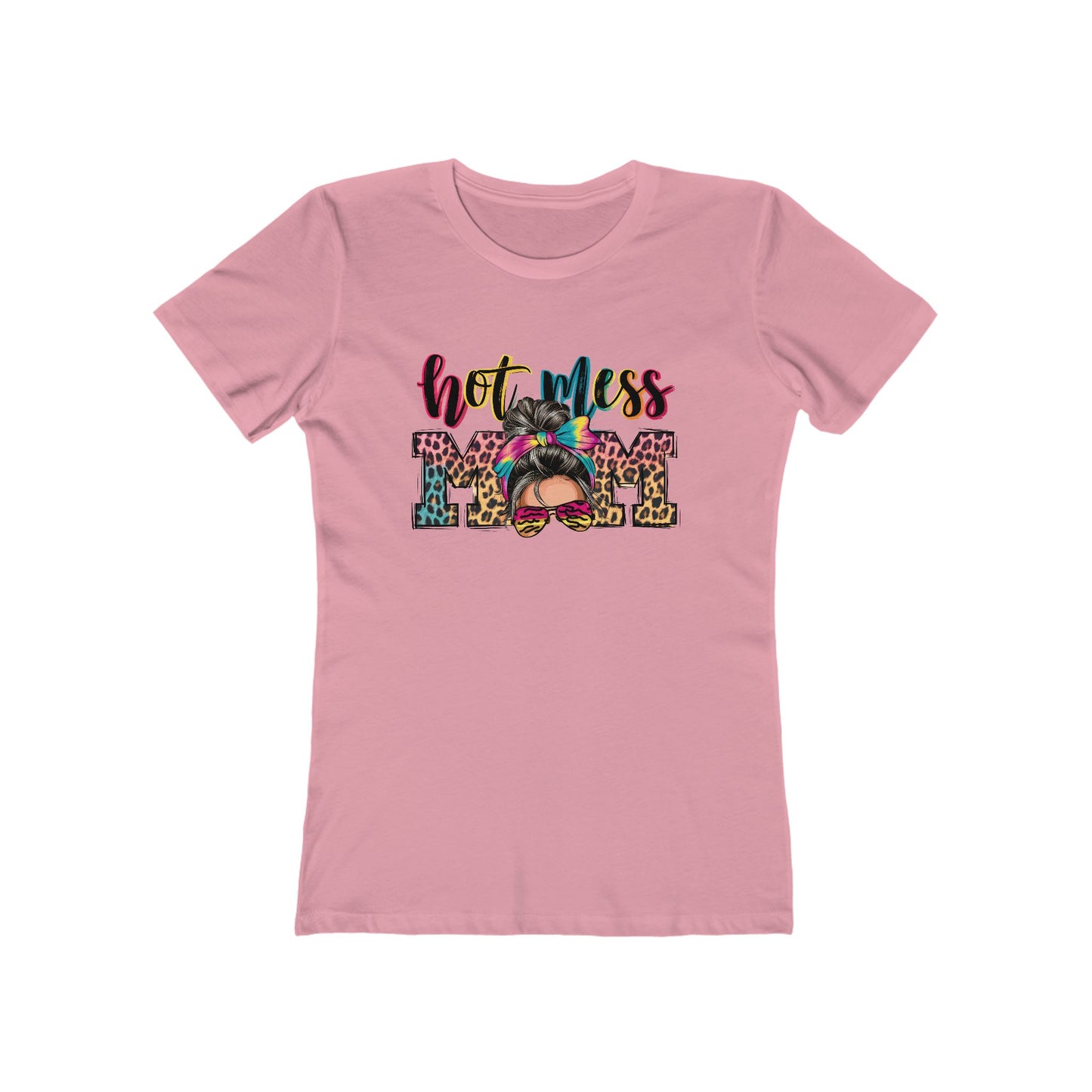 Hot Mess Mom Boyfriend Tee for Women