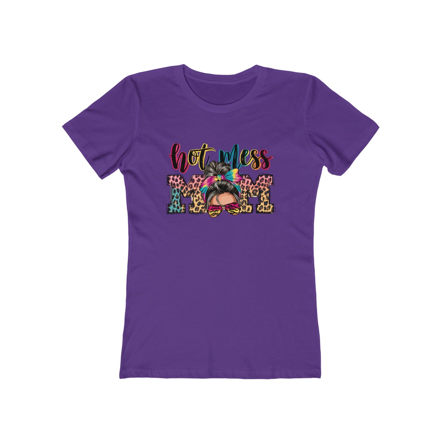 Hot Mess Mom Boyfriend Tee for Women
