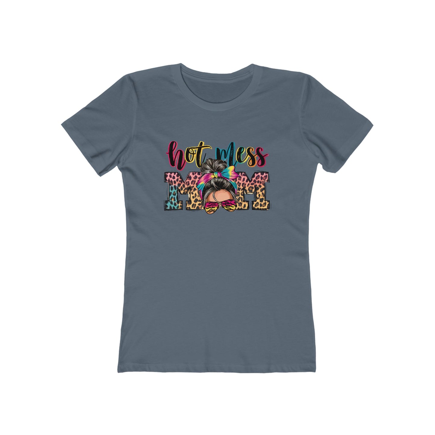Hot Mess Mom Boyfriend Tee for Women