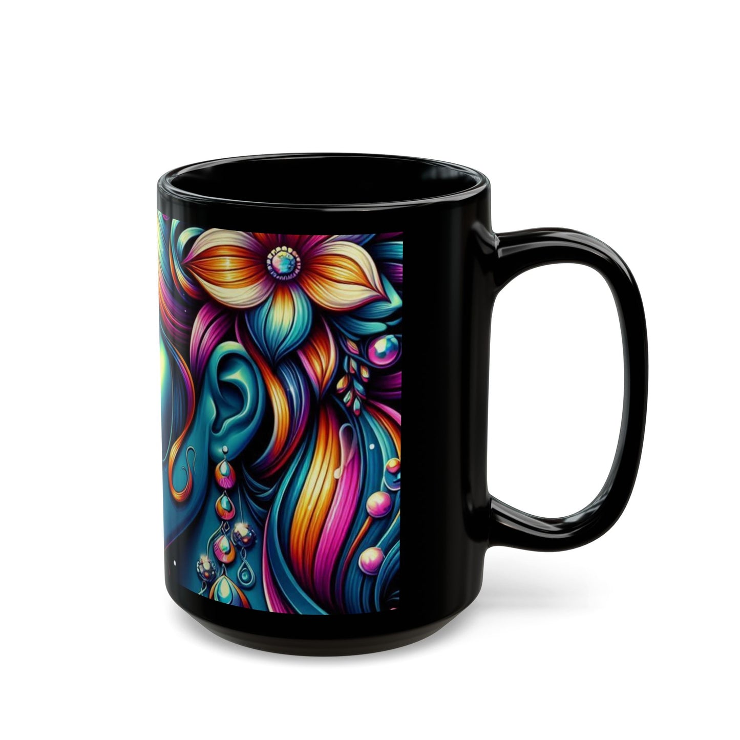 Black Mug (15oz) - Neon Muse