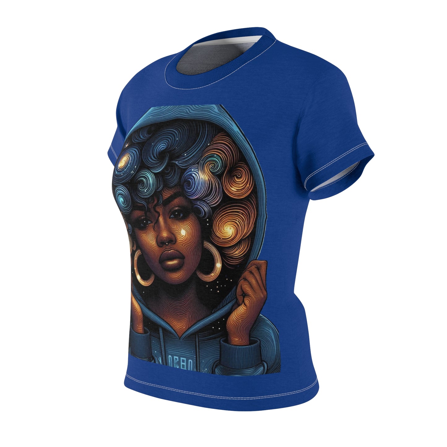 Women's Cut & Sew Tee (AOP) Pretty Girl -Blue
