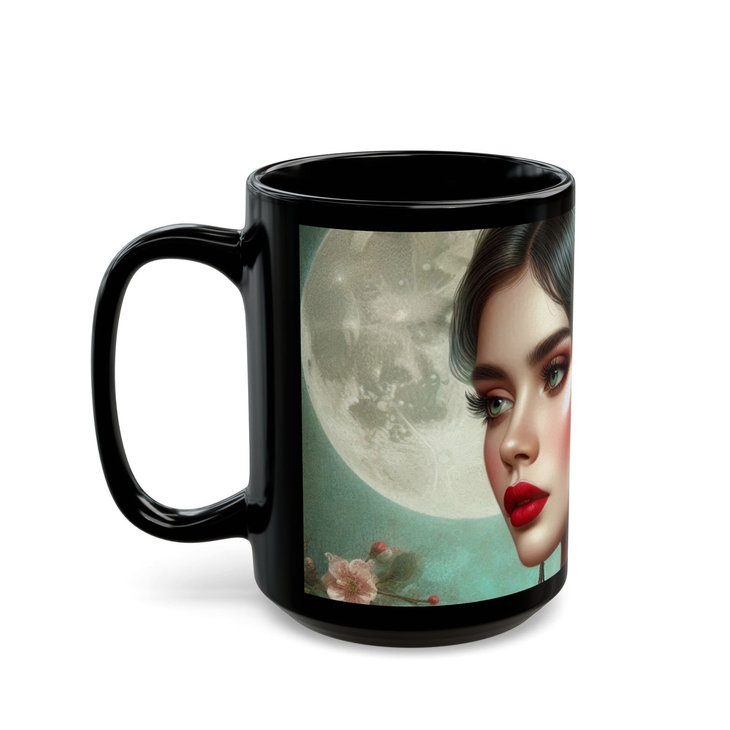 Black Mug (15oz) - Rose Elegance - MLN Goods