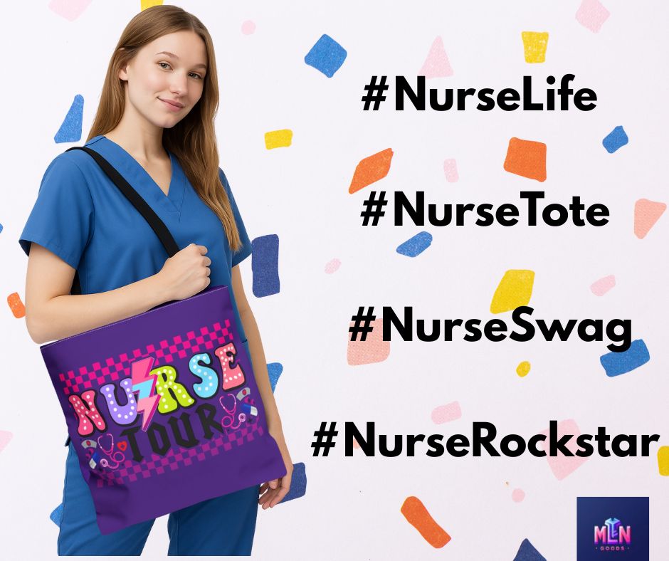 Nurse Tour Tote Bag - Get a Free Gift Bundle Set with each purchase! "Not all heroes wear capes. Some wear scrubs… and carry this bag."