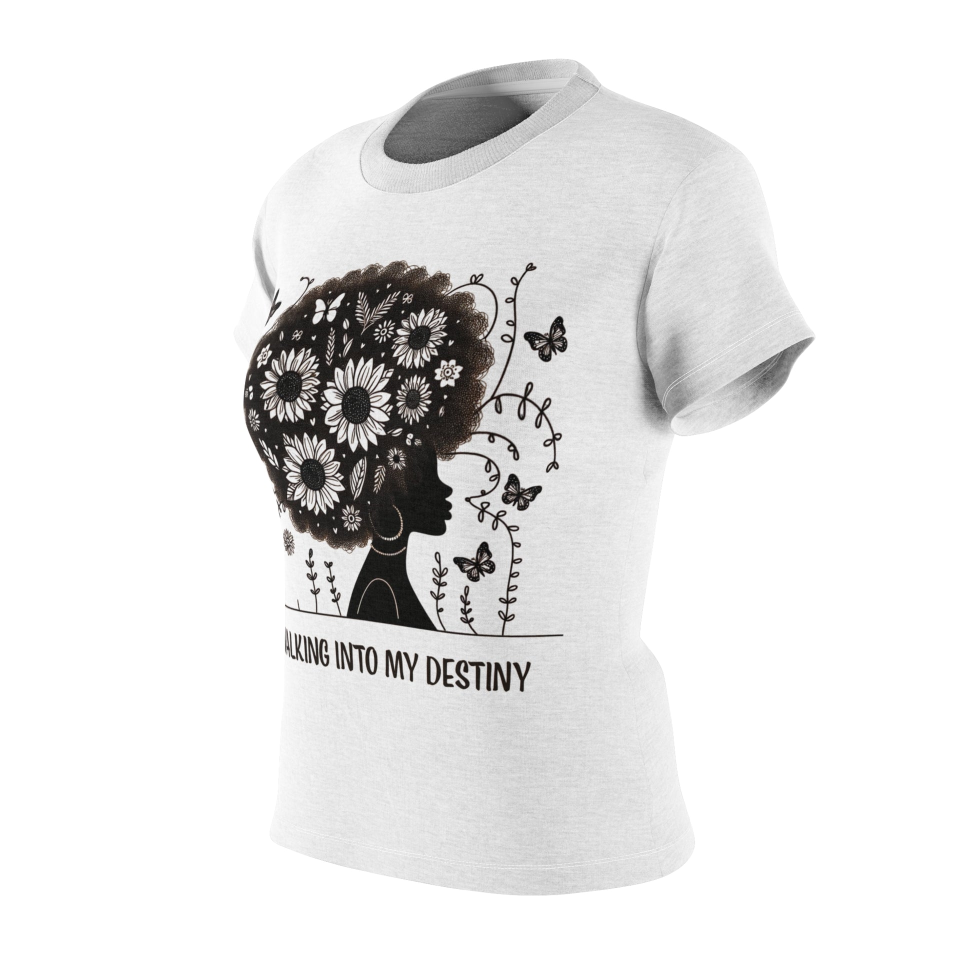 Women's Cut & Sew Tee (AOP) Destiny -White - MLN Goods