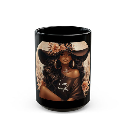 Black Mug (15oz) I Am Enough - 2 - MLN Goods