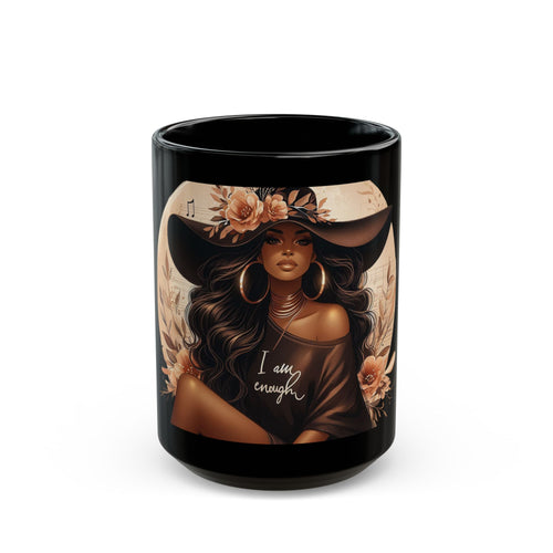 Black Mug (15oz) I Am Enough - 2 - MLN Goods