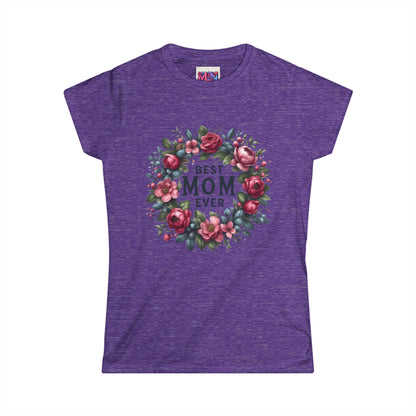 Best Mom Ever Floral Women's Soft style Tee.
