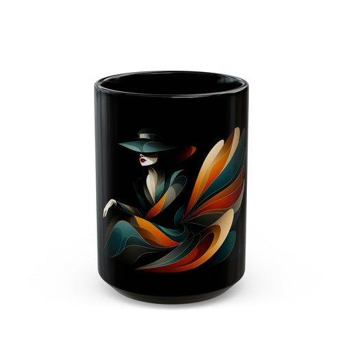 Black Mug ( 15oz) - Art Deco Muse - MLN Goods