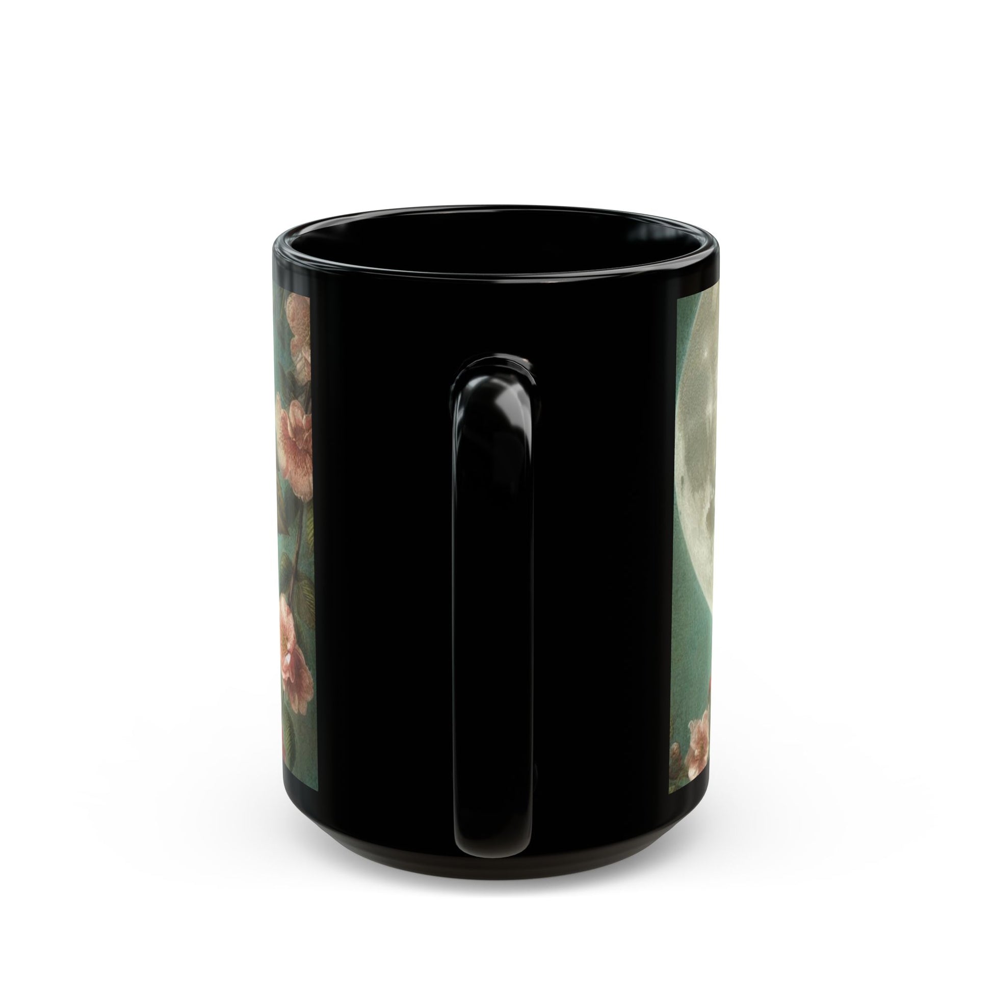 Black Mug (15oz) - Rose Elegance - MLN Goods