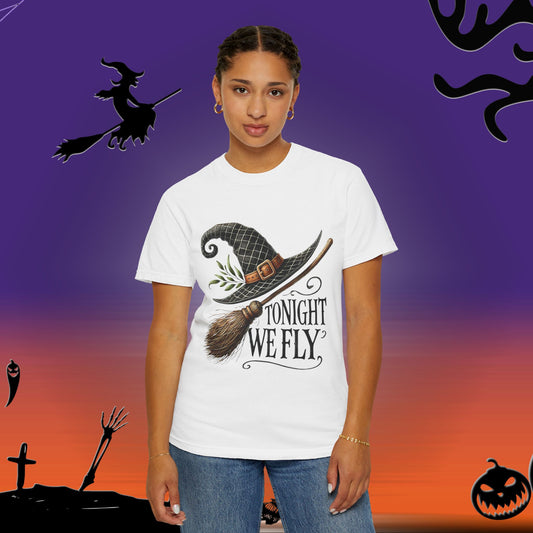 Whimsical Halloween T-Shirt: 'Tonight We Fly' Design for Spooky Season, Unisex Apparel, Perfect for Fall Festivities, Halloween Party [...]