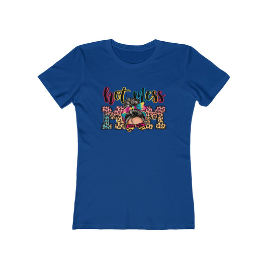 Hot Mess Mom Boyfriend Tee for Women