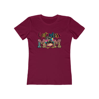 Hot Mess Mom Boyfriend Tee for Women