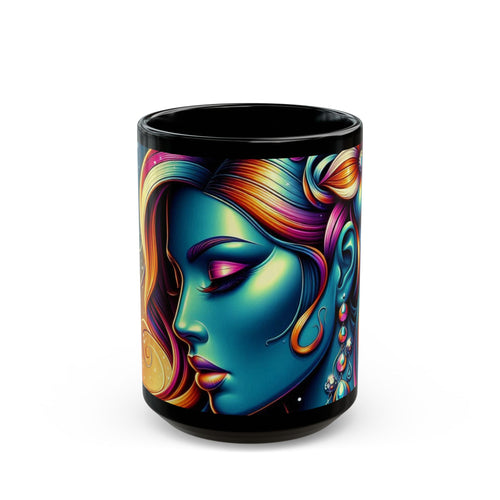Black Mug (15oz) - Neon Muse - MLN Goods