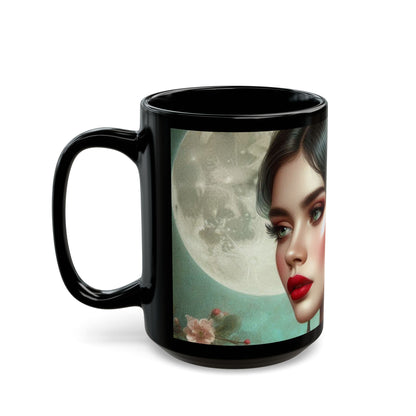 Black Mug (15oz) - Rose Elegance - MLN Goods