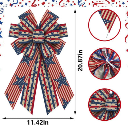 Patriotic Stars & Stripes Bow