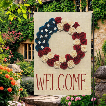 Patriotic Starry Garden Flag