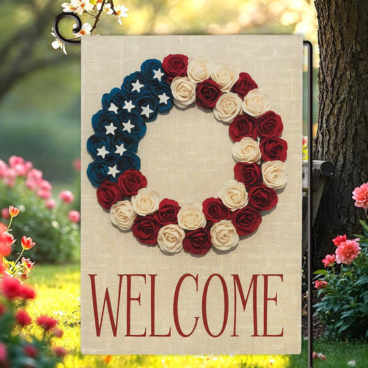 Patriotic Starry Garden Flag