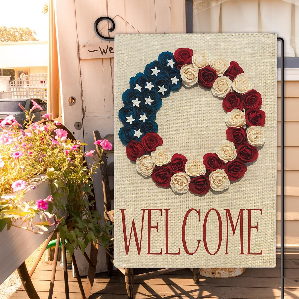 Patriotic Starry Garden Flag