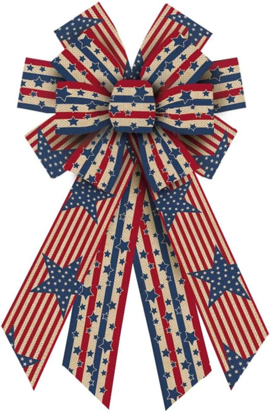 Patriotic Stars & Stripes Bow