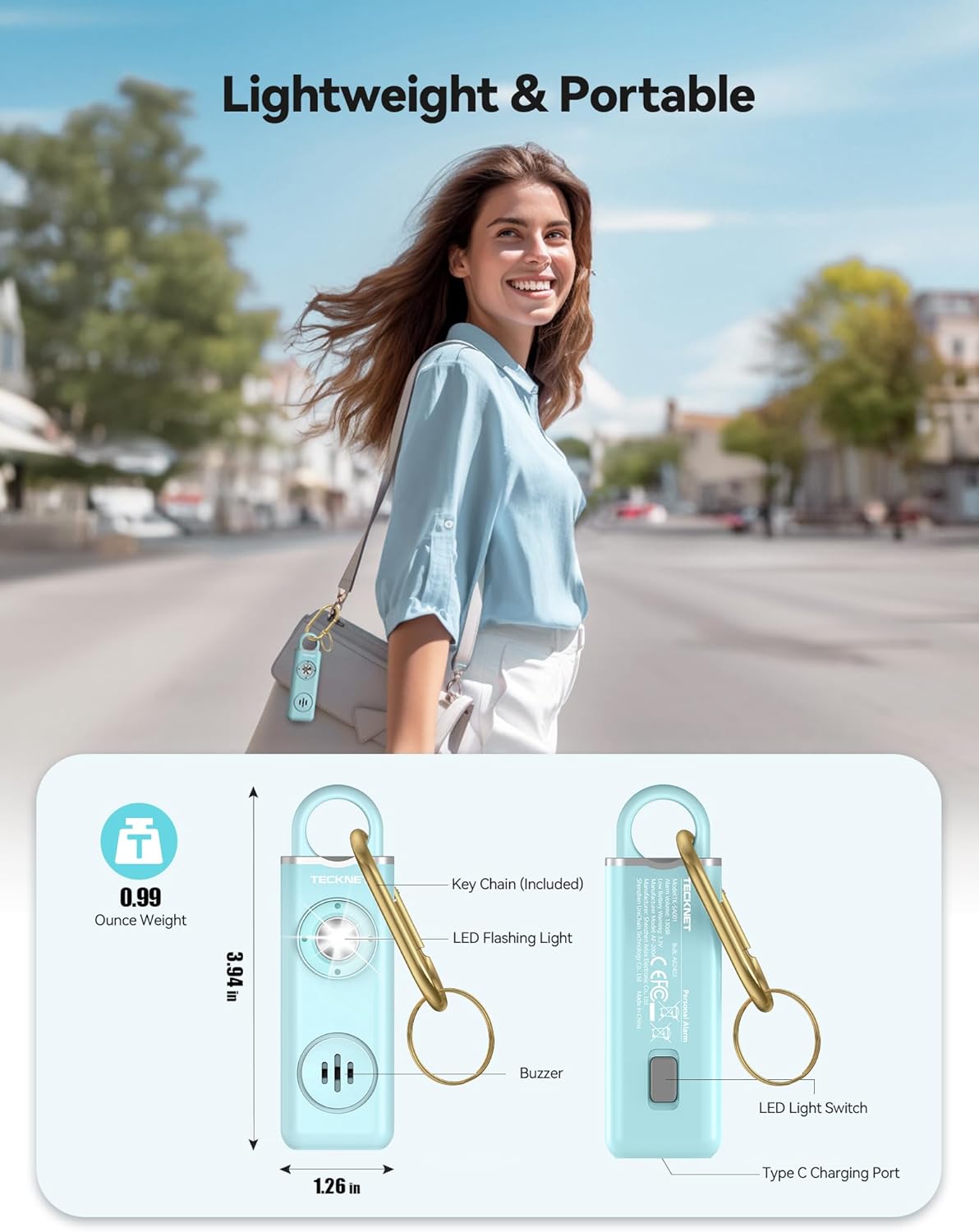 Guardian Alert Rechargeable Keychain Alarm